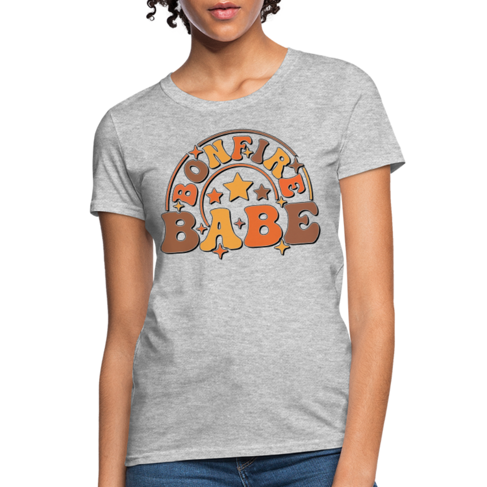 Bonfire Babe T-Shirt - heather gray