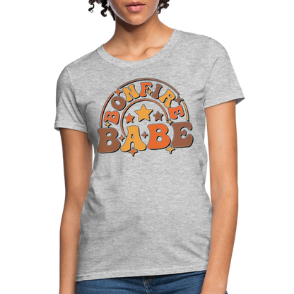 Bonfire Babe T-Shirt - heather gray