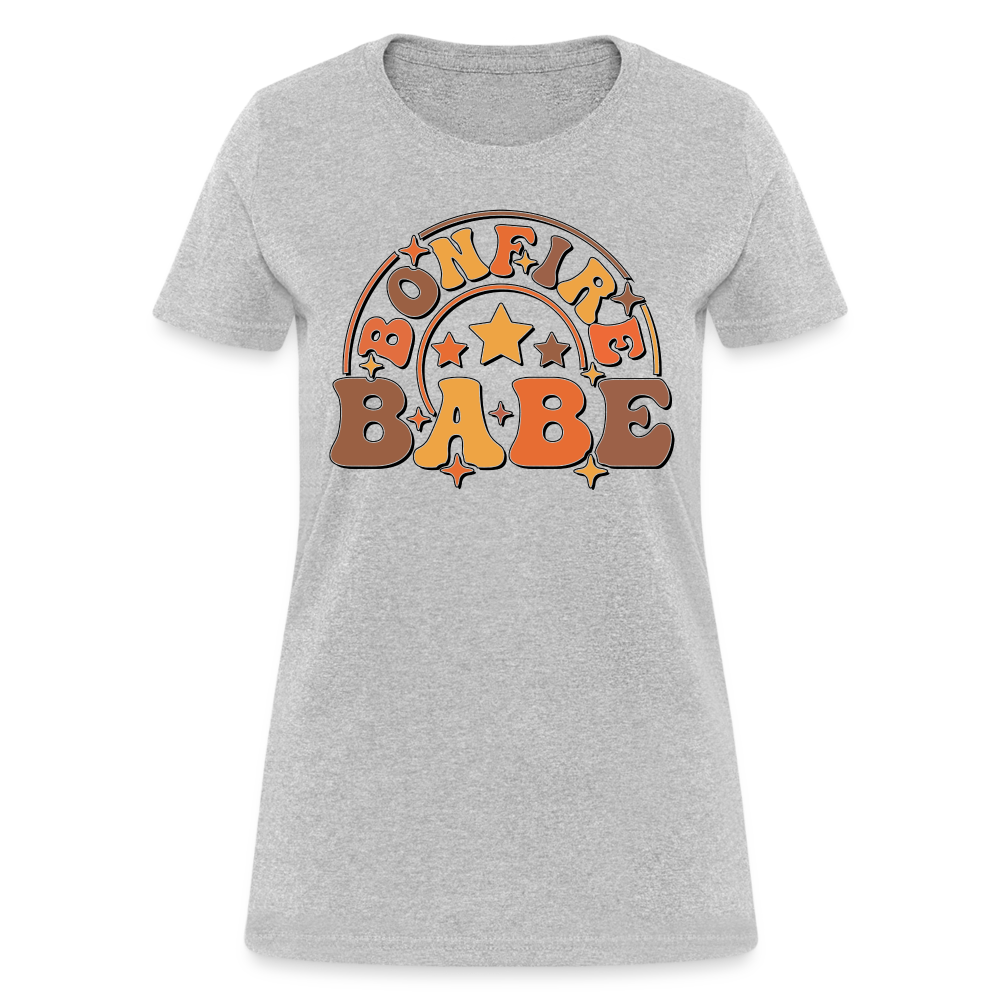 Bonfire Babe T-Shirt - heather gray