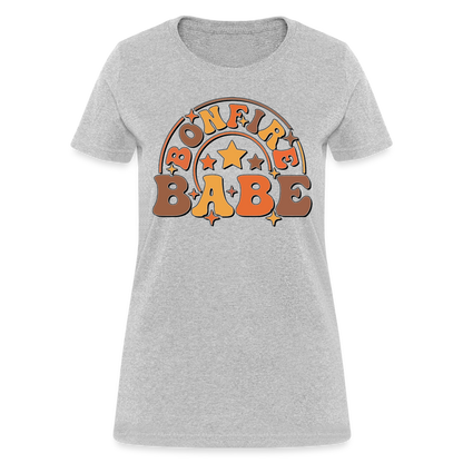 Bonfire Babe T-Shirt - heather gray