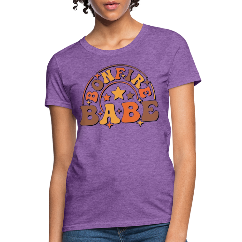 Bonfire Babe T-Shirt - purple heather