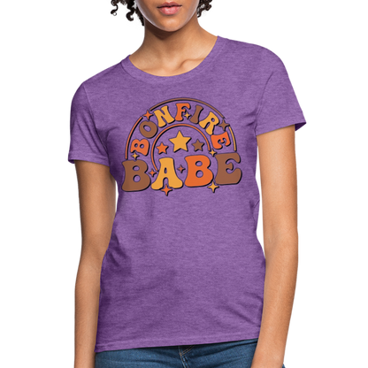 Bonfire Babe T-Shirt - purple heather