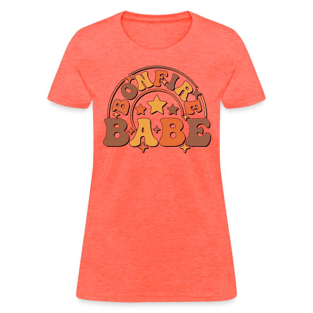 Bonfire Babe T-Shirt - heather coral