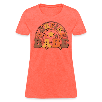 Bonfire Babe T-Shirt - heather coral