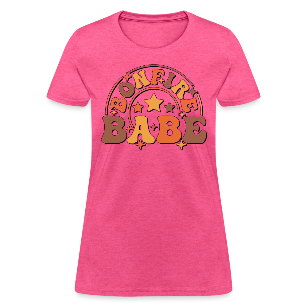 Bonfire Babe T-Shirt - heather pink