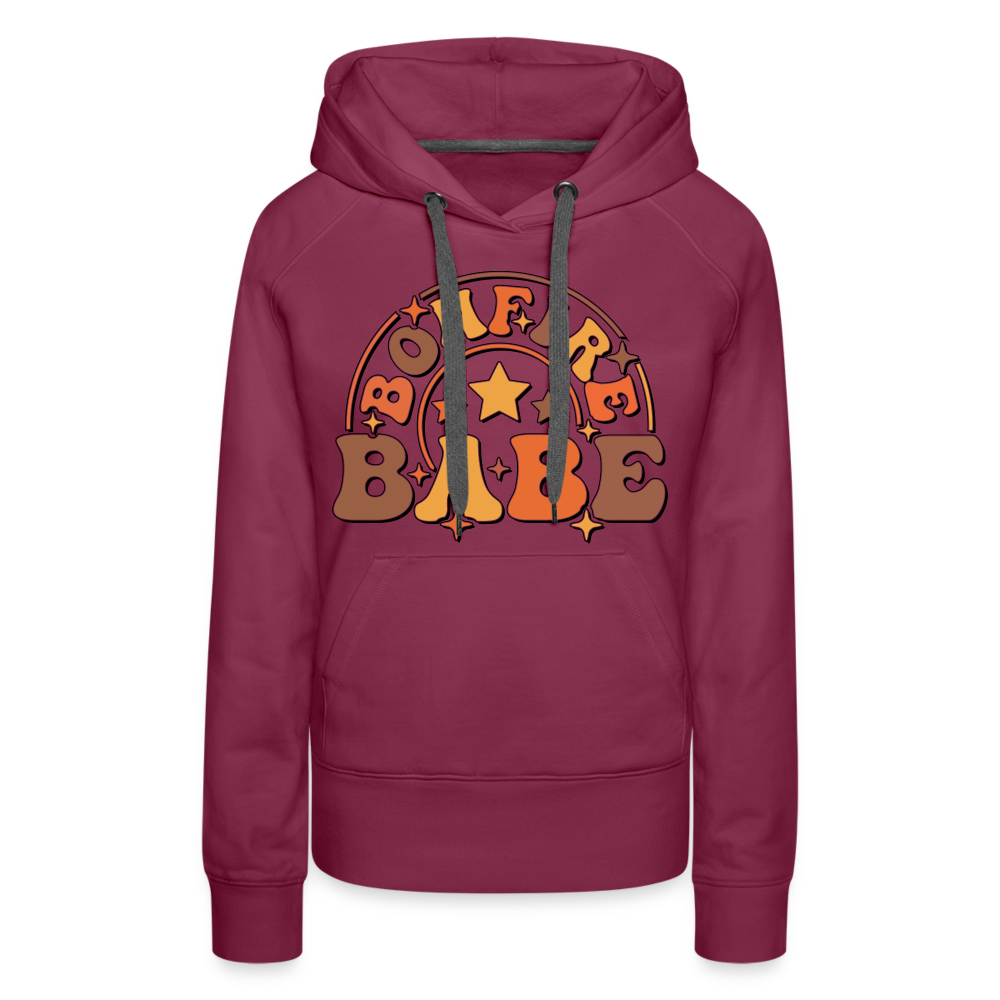 Bonfire Babe Women’s Premium Hoodie - burgundy