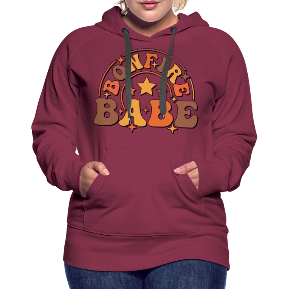 Bonfire Babe Women’s Premium Hoodie - burgundy