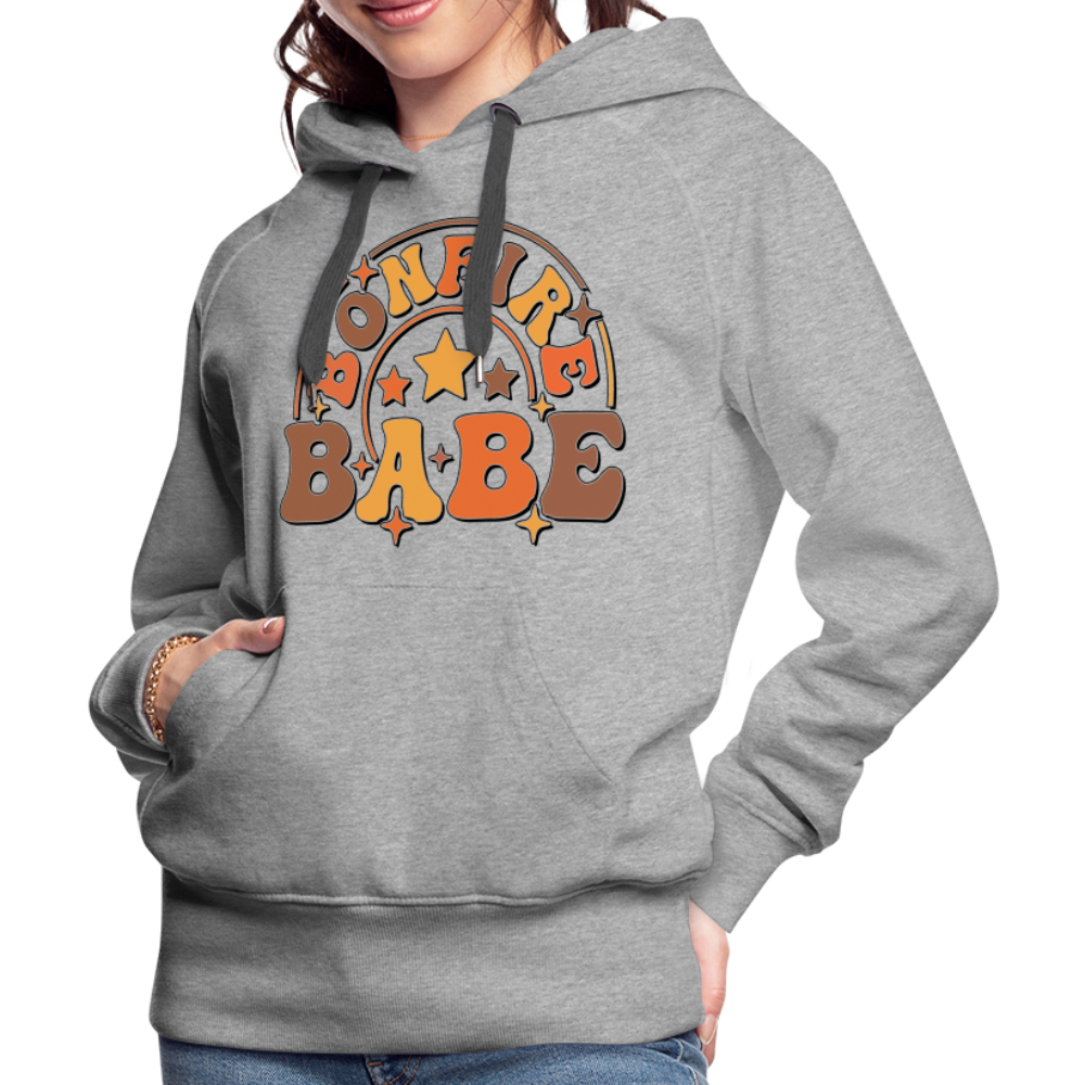 Bonfire Babe Women’s Premium Hoodie - heather grey