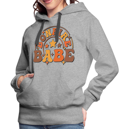 Bonfire Babe Women’s Premium Hoodie - heather grey