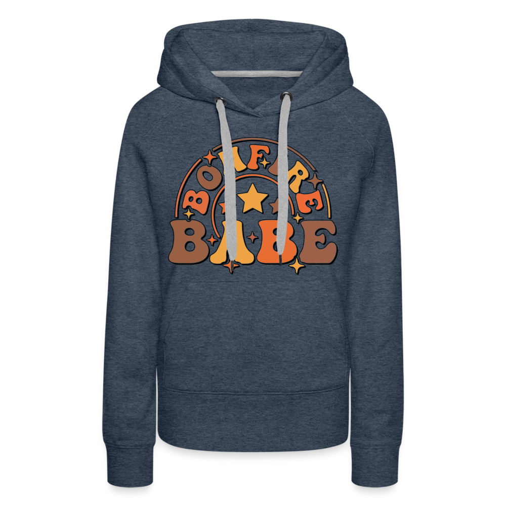 Bonfire Babe Women’s Premium Hoodie - heather denim