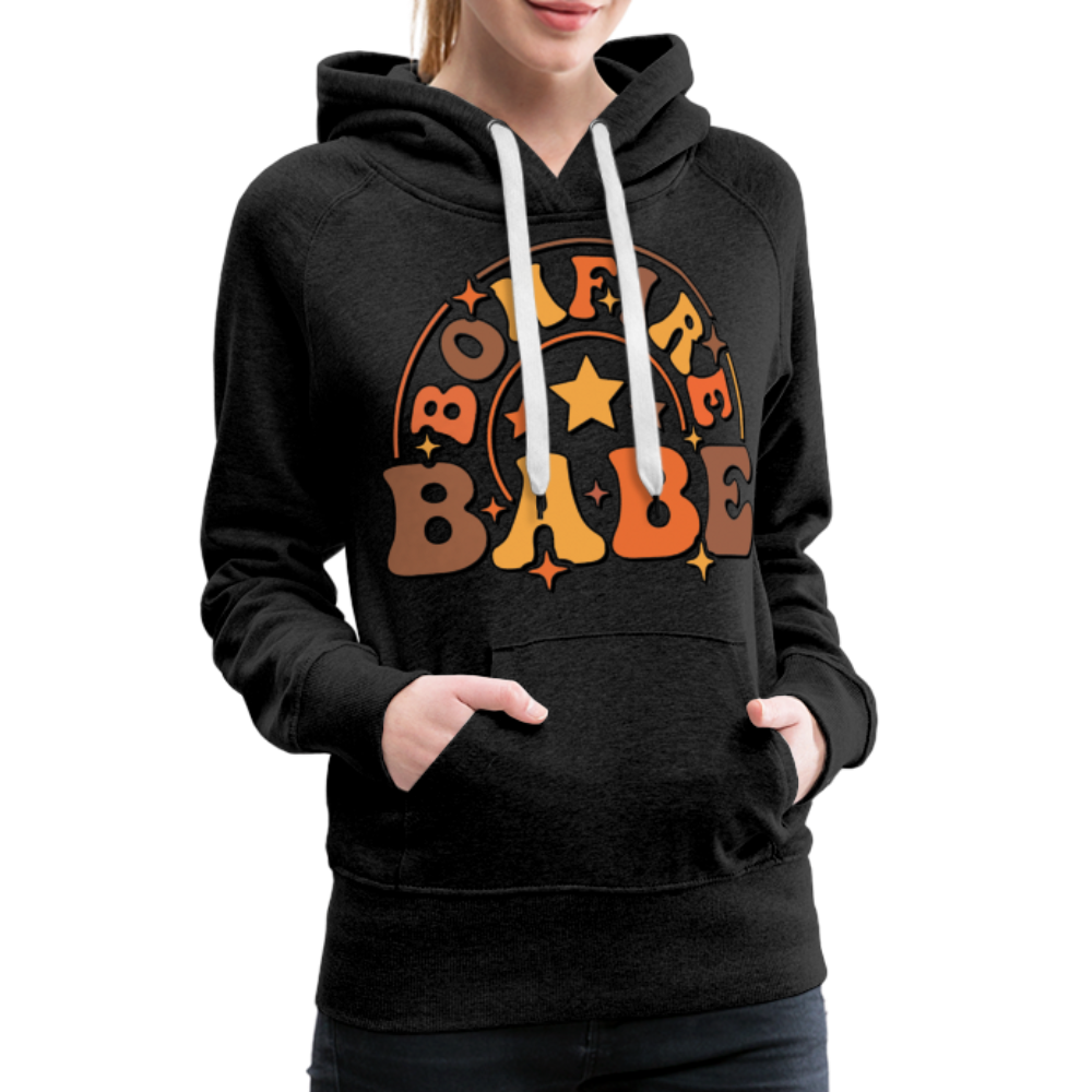 Bonfire Babe Women’s Premium Hoodie - charcoal grey