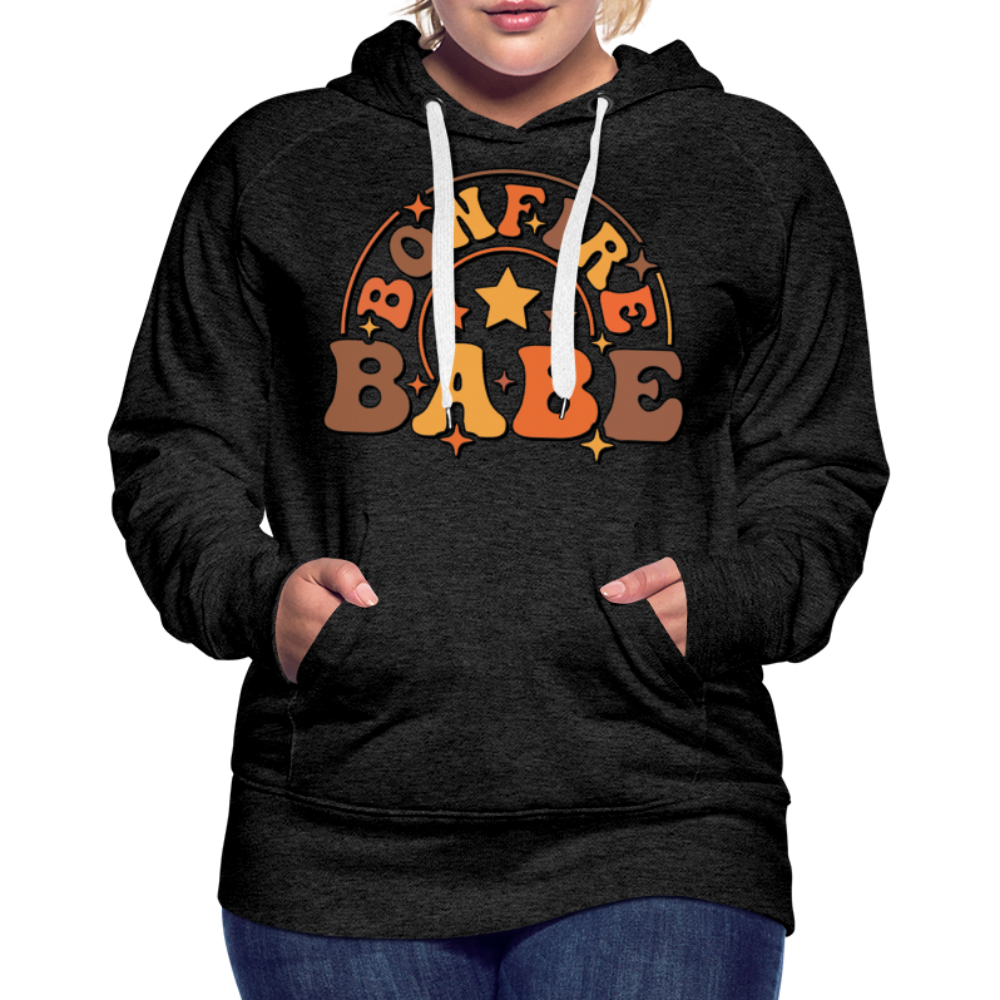 Bonfire Babe Women’s Premium Hoodie - charcoal grey