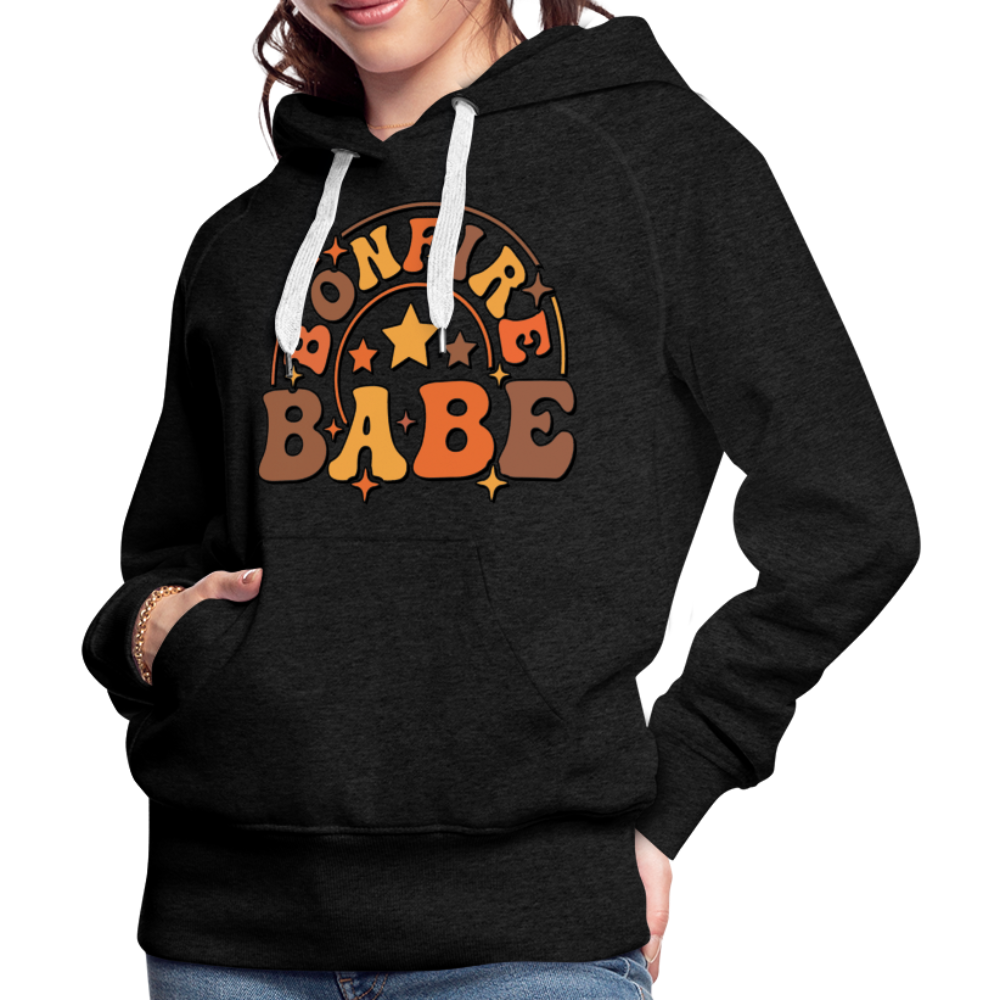 Bonfire Babe Women’s Premium Hoodie - charcoal grey