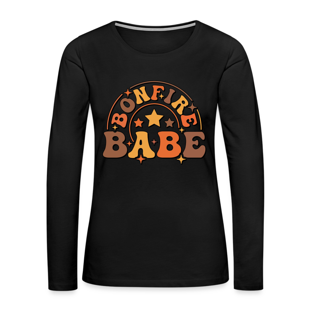 Bonfire Babe : Women's Premium Long Sleeve T-Shirt - black