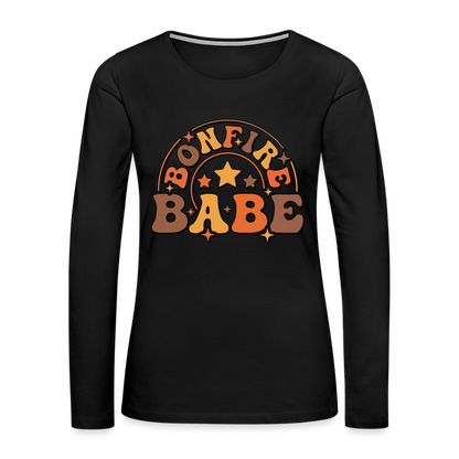 Bonfire Babe : Women's Premium Long Sleeve T-Shirt - black