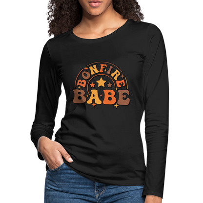 Bonfire Babe : Women's Premium Long Sleeve T-Shirt - black