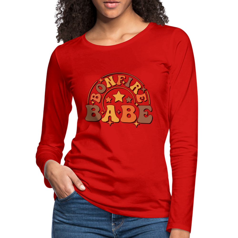 Bonfire Babe : Women's Premium Long Sleeve T-Shirt - red