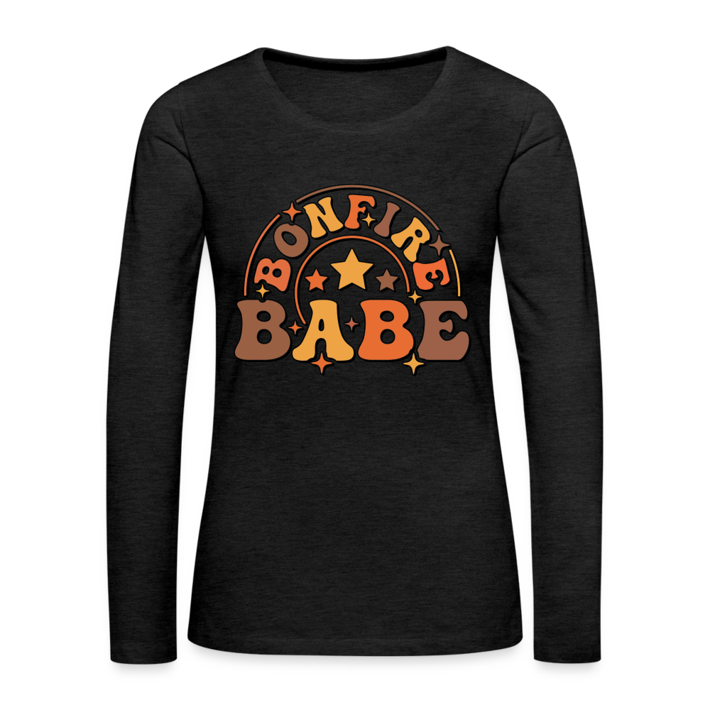 Bonfire Babe : Women's Premium Long Sleeve T-Shirt - charcoal grey