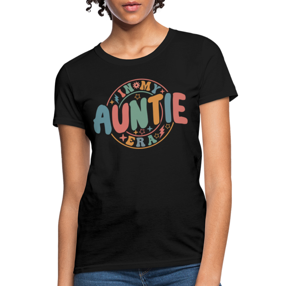 In My Auntie Era Women's Contoured T-Shirt Color: black