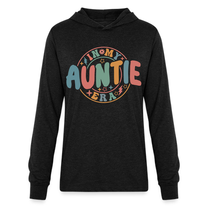 In My Auntie Era Long Sleeve Hoodie Shirt - heather black