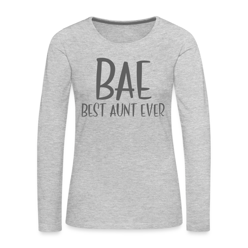 BAE Best Aunt Ever Premium Long Sleeve T-Shirt - heather gray