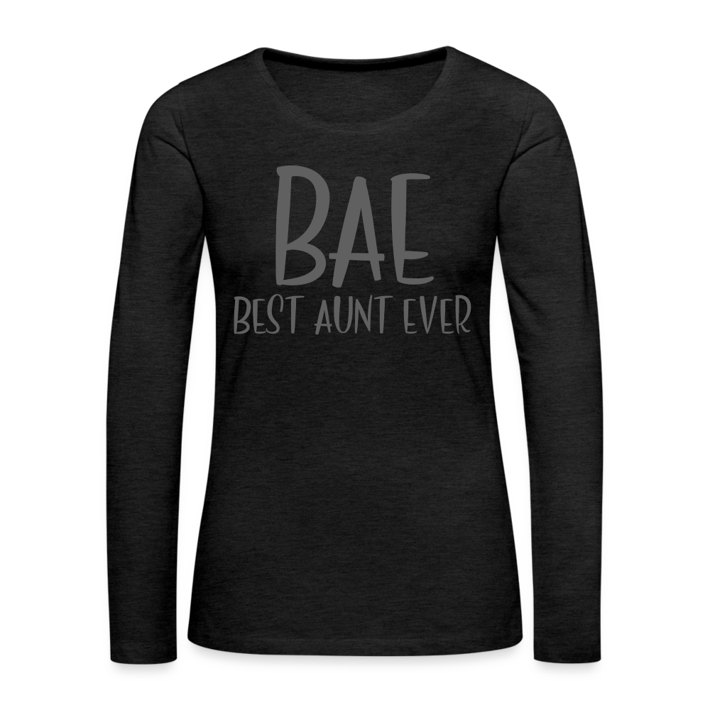 BAE Best Aunt Ever Premium Long Sleeve T-Shirt - charcoal grey
