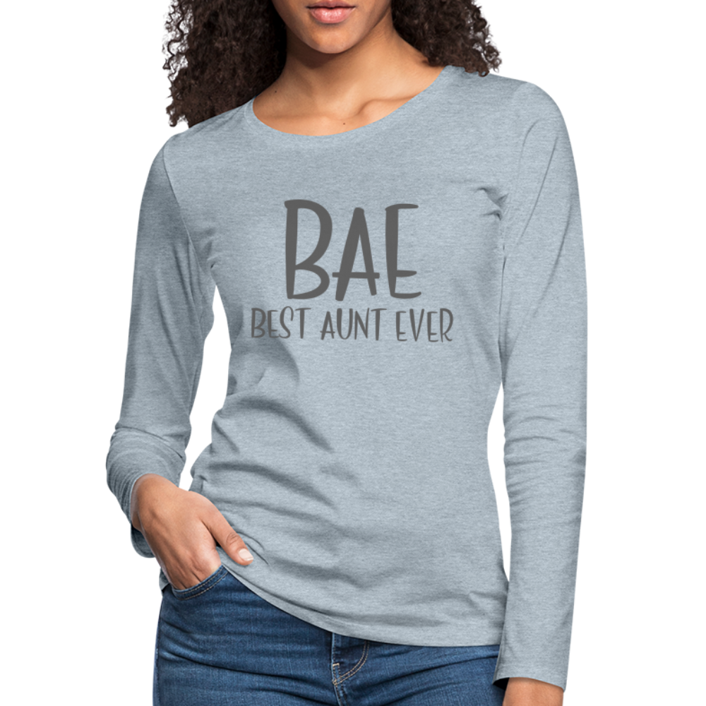 BAE Best Aunt Ever Premium Long Sleeve T-Shirt - heather ice blue