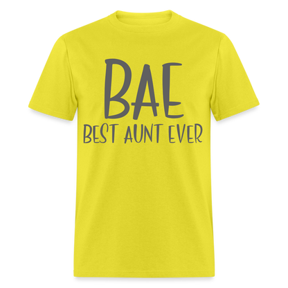 BAE Best Aunt Ever T-Shirt - yellow