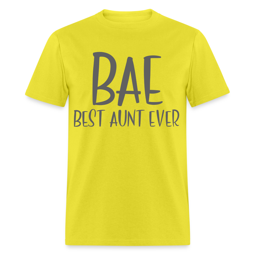 BAE Best Aunt Ever T-Shirt - yellow
