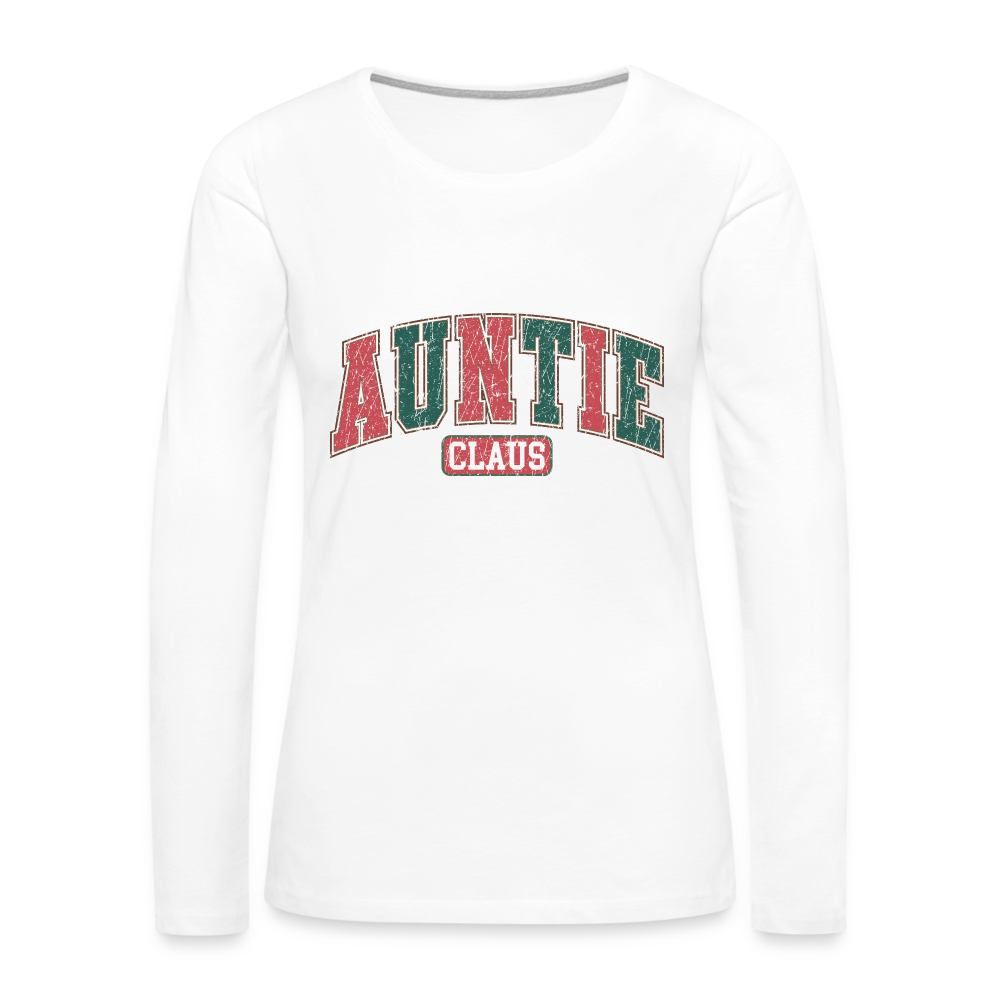 Auntie Claus Premium Long Sleeve T-Shirt - white