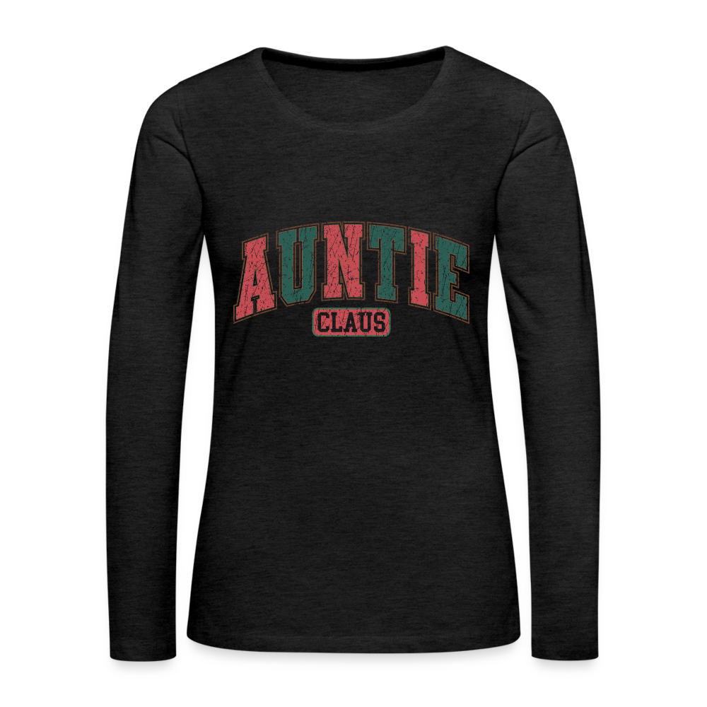 Auntie Claus Premium Long Sleeve T-Shirt - charcoal grey
