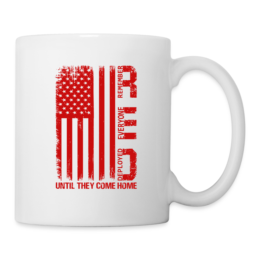 RED Remember Everyone Deployed Mug (Until They Return) - white