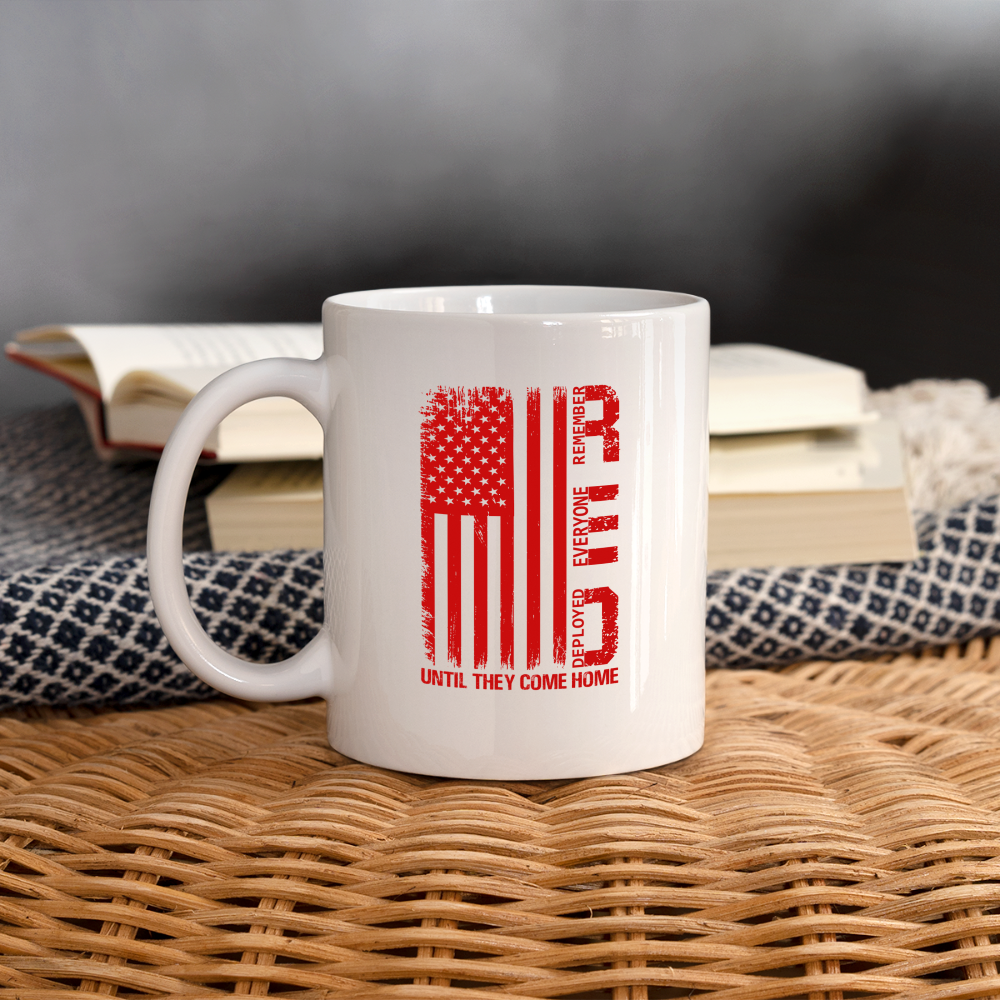 RED Remember Everyone Deployed Mug (Until They Return) - white