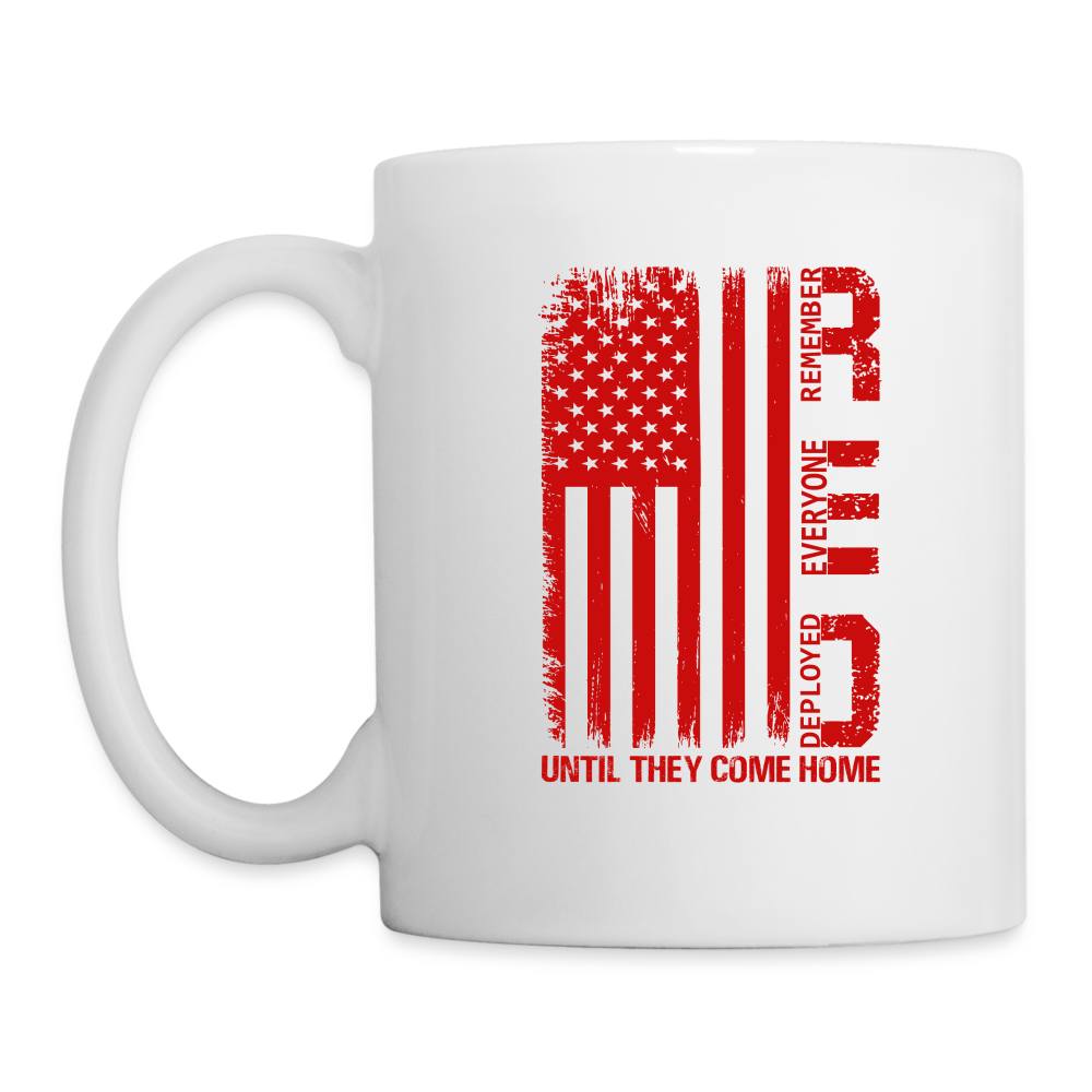 RED Remember Everyone Deployed Mug (Until They Return) - white