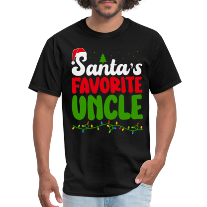 Santa's Favorite Uncle T-Shirt - black