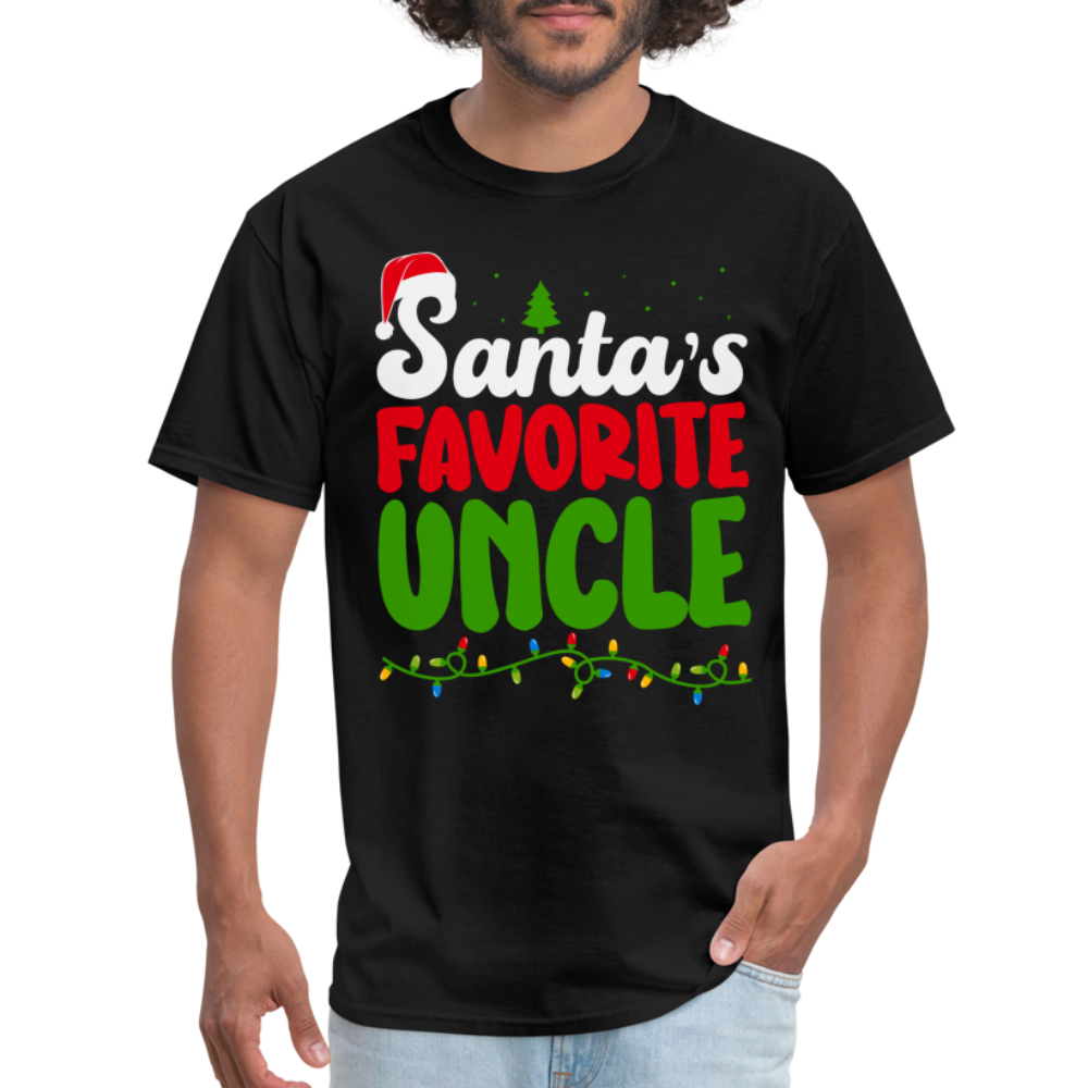 Santa's Favorite Uncle T-Shirt - black