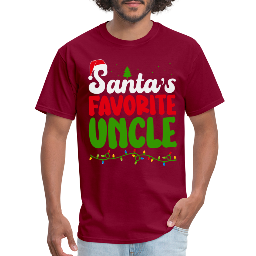 Santa's Favorite Uncle T-Shirt - burgundy