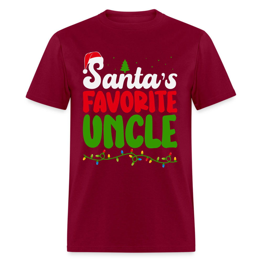 Santa's Favorite Uncle T-Shirt - burgundy
