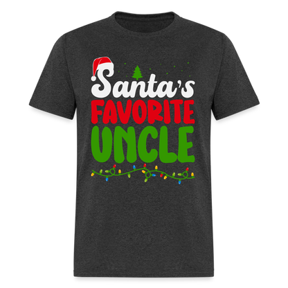 Santa's Favorite Uncle T-Shirt - heather black