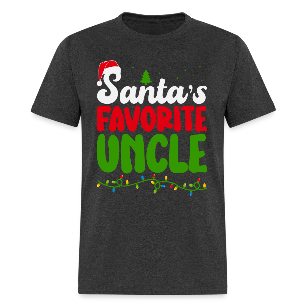 Santa's Favorite Uncle T-Shirt - heather black