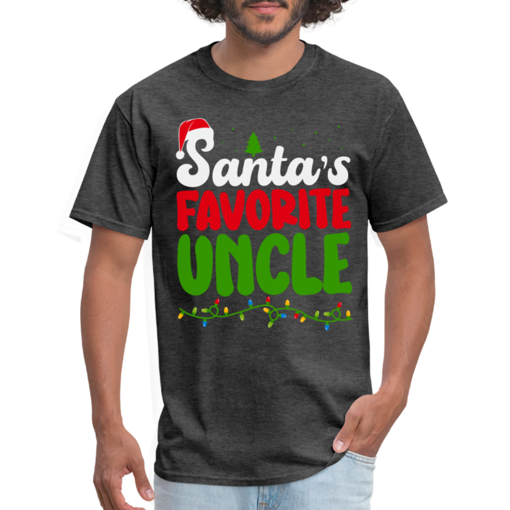 Santa's Favorite Uncle T-Shirt - heather black