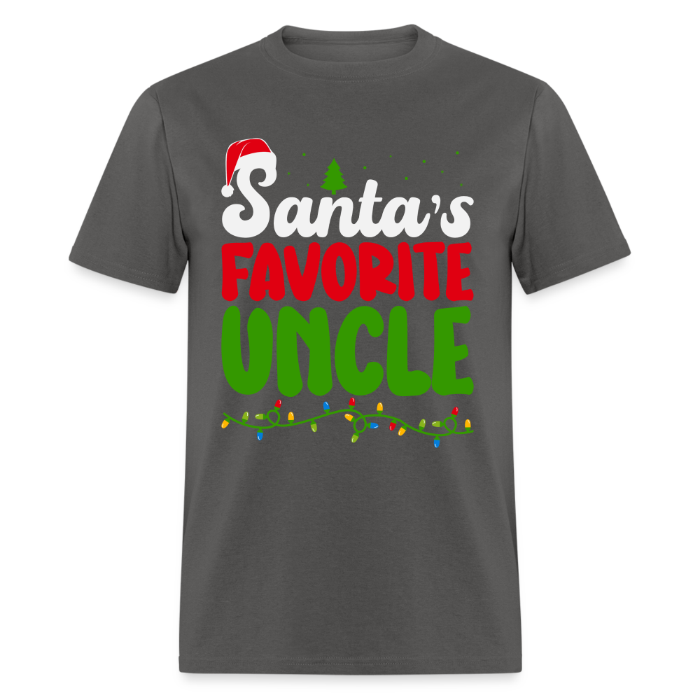 Santa's Favorite Uncle T-Shirt - charcoal