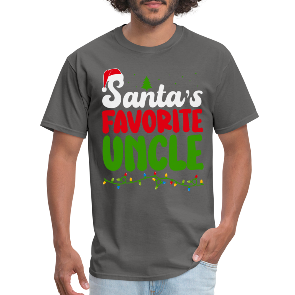 Santa's Favorite Uncle T-Shirt - charcoal