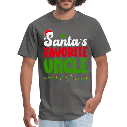 Santa's Favorite Uncle T-Shirt - charcoal