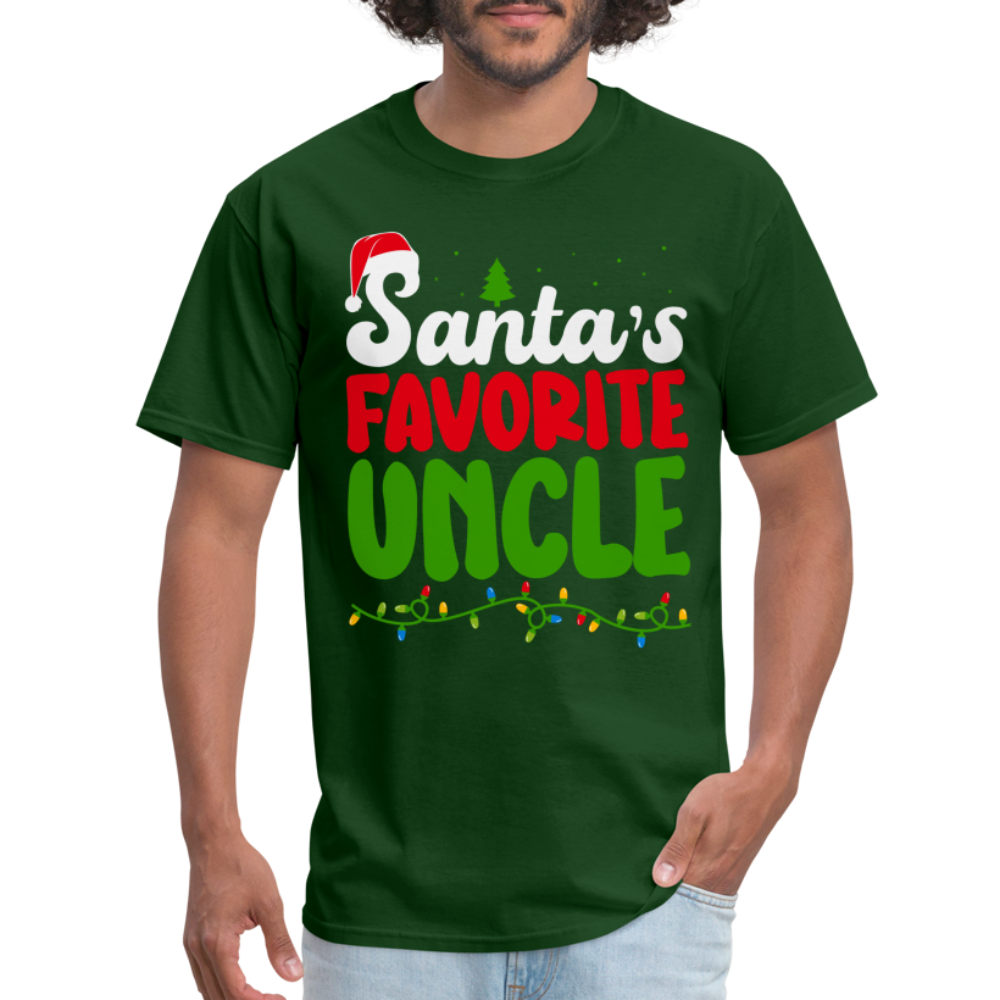 Santa's Favorite Uncle T-Shirt - forest green