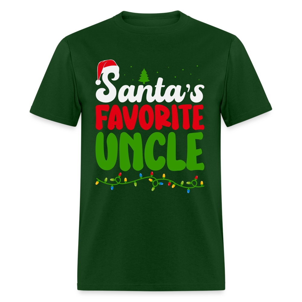 Santa's Favorite Uncle T-Shirt - forest green
