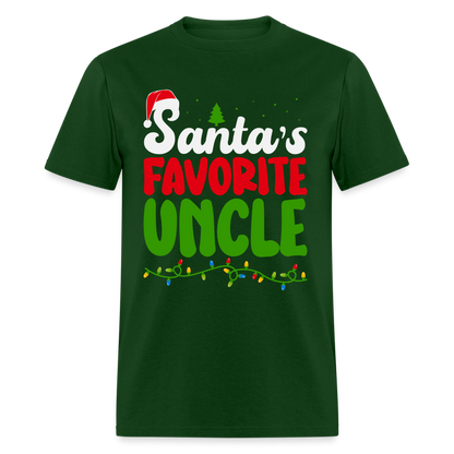 Santa's Favorite Uncle T-Shirt - forest green