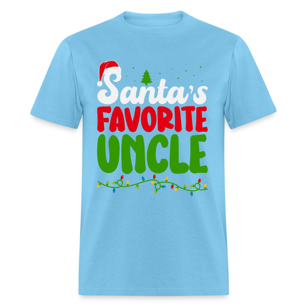Santa's Favorite Uncle T-Shirt - aquatic blue