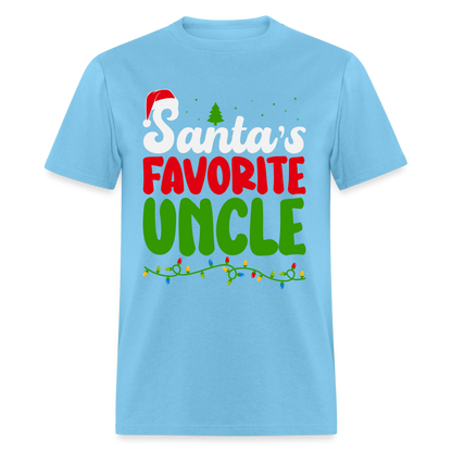 Santa's Favorite Uncle T-Shirt - aquatic blue