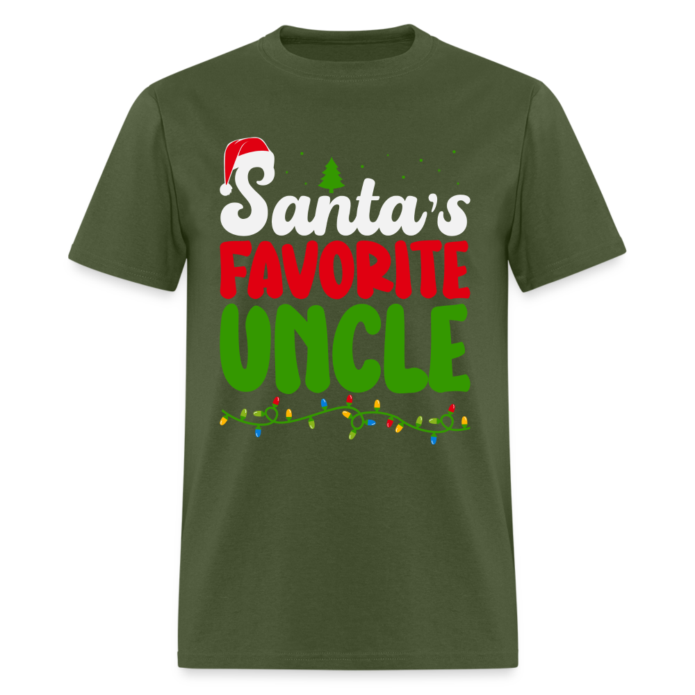 Santa's Favorite Uncle T-Shirt - military green